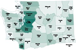 map of electric vehicle registration in washington state by county map of electric vehicle registration in washington state by county